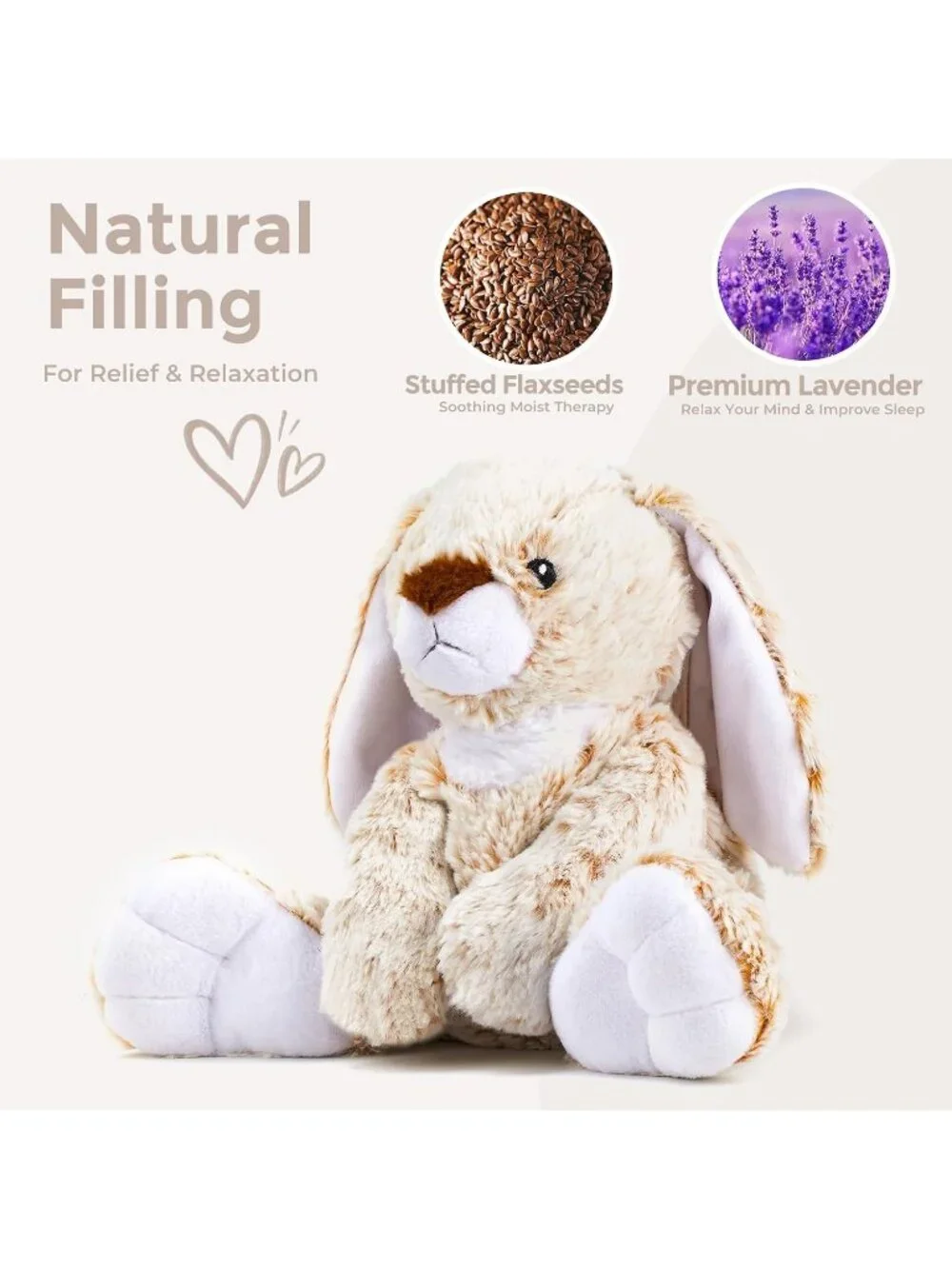 Bunny Weighted Plush Lavender Scented Microwavable Heating Pad Cozy Toy